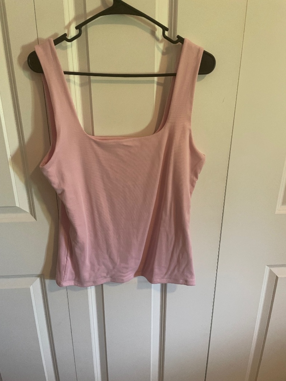Frankee & Skylar Blush Pink Square-Neck Wide-Strap Tank Top XL